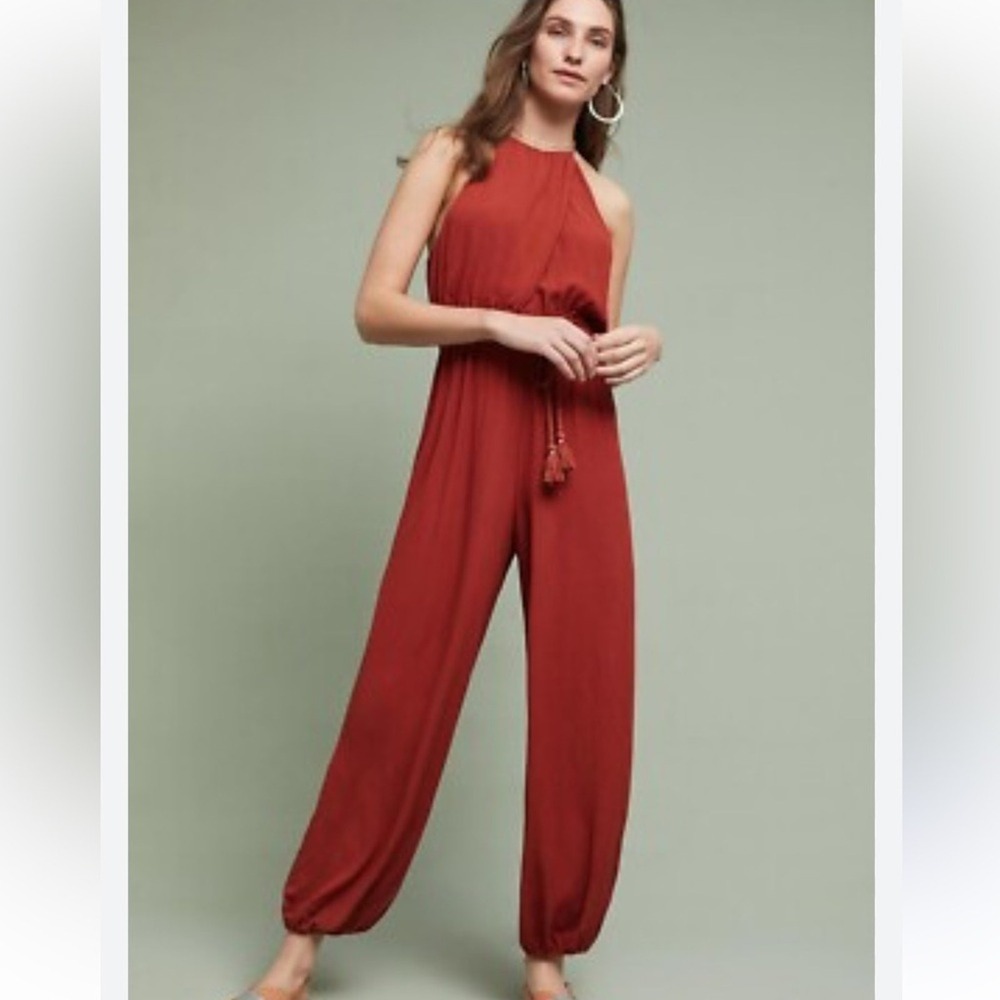 Anthropologie Elevenses NWOT‎ Size Large North Beach Terracotta Jumpsuit